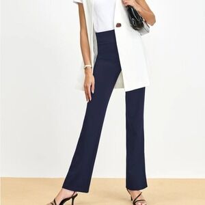 TAPATA Women's Large Boot-Cut High Waist‎ Stretch Pull-on Pants